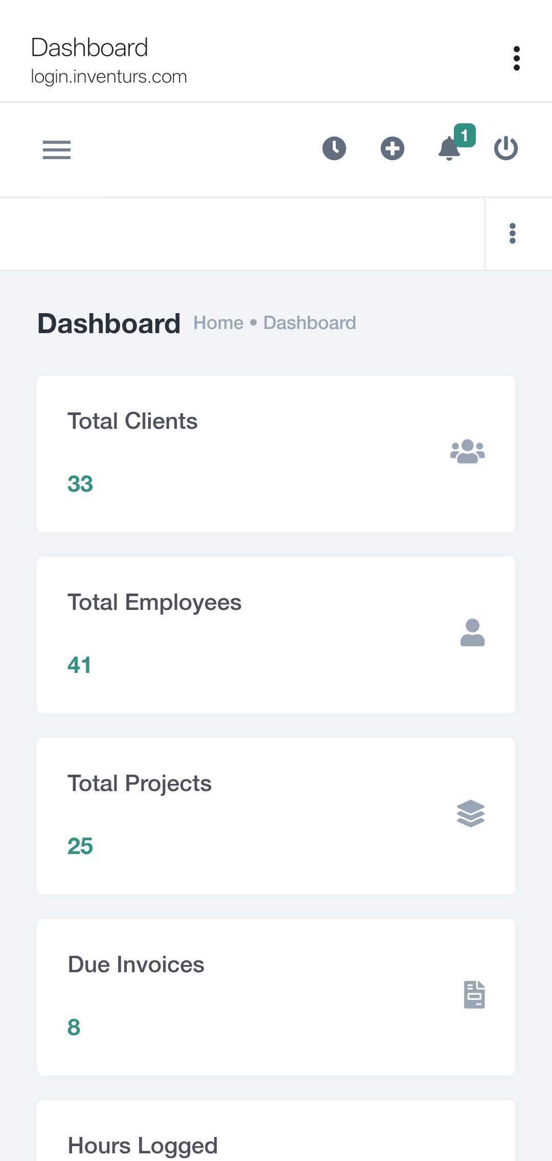 Mobile app interface
